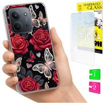 Etui Do Xiaomi Redmi 15C 5G 173Mm / Poco C85 Case Plecki Motyle + Szkło 9H