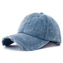 Snapback Adjustable Jean Distresseded Vintage Distressed Color Plain Solid Black Women Cap Baseball Denim Washed New Brand Latest Fresh Hats For Men Adjustable gray