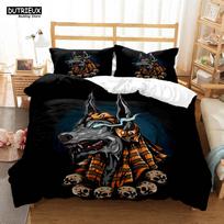 Alte Ägypten Myth Anubis Hd Printed Bedding  Queen Bedding Set Soft And Comfortable Personality Customized King Size Bedding Set EU single(135x200cm)