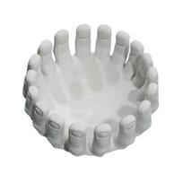 Yousheng Gothic Halloween Skeleton Hands Candy Bowl Stand Lightweight Compact Storage Container Desktop Decor white