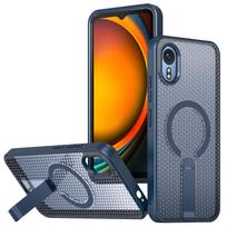 Magnetic Kickstand Holder Case For Samsung Xcover 7 Pro Magsafe Wireless Transparent Matte Phone Cover For Galaxy Xcover 7 Pro For Xcover 7 mėlyna