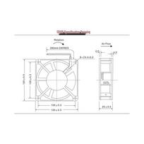 Taiyouyuan vėsinantis ventiliatorius 120x120x25mm