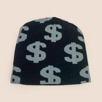 Dollar Jacquard Color Matching Knitted Hat Men And Women Warm Personality Street Rap Cold Hat Pullover Hat 54-60cm juoda pilka spalva
