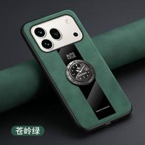 For Honor 600 Pro Case Luxury Magnetic Ring PU Matte Leather Silicone Cover For Honor 600 Shell Dustproof Shockproof Bumper Honor 600 Pro žalia