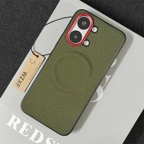 For Xiaomi POCO X8 Pro Max X8Pro Case Luxury Magnetic Hard Nylon Woven Leather Back Anti-Fingerprint Cover Shockproof Bumper Poco X8 Pro Max žalia