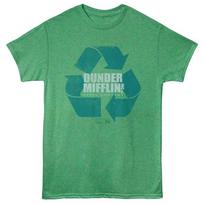 The Office - Dunder Mifflin Recycle -  Short Sleeve Children's T-shirt - Kelly Heather 150