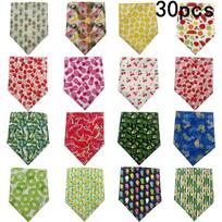 30/50pcs Dog Bandana Summer Fruit Style Pet Bandana Dog Bib Scarf Dog Triangle Scarf Dog Bandana Pet Puppy Soft Cotton Bandanas