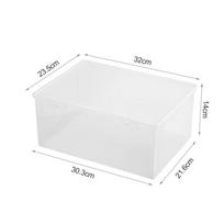 Clear Stackable Shoe Storage Box for Kids - Dust & Ash Resistant, Trunk-Friendly Display 30.3 x 21.6 x 14 cm