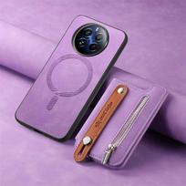 Realme 13 Pro Plus Realme12 4G 5G Leather Card Back Case Detachable 2IN1 Magnetic Ring Holder Funda Realme 12 Plus 13 Pro+ Cover Realme 12 4G violetinė