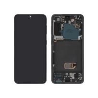Écran LCD et vitre tactile - SAMSUNG - Galaxy S21 5G (G991B) - Gris - Assemblés sur châssis - Original pilka
