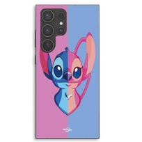 Coque Pour Samsung Galaxy S23 Ultra Stitch et Angel bleu et rose Maniacase juoda
