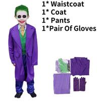 Stunning Joker For Kids Featuring Vibrant Purple Color And Premium Polyester Fabric Perfect For Halloween Parties And Events S Height 110