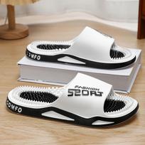 Unisex Akupresūros Masažiniai Šlepetės, Neslystančios Ir Patogios Šlepetės, Atsitiktinio Sportinio Stiliaus, Tinka Naudoti Patalpoje/Lauke/Paplūdimyje, Unisex 36-37 balta