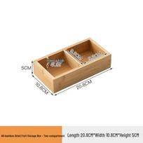 Nanmu Bamboo Nine-Grid Snack & Fruit Storage Box with Healthy Compartments