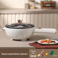 Smart Electric Non-Stick Wok: Large Capacity Multi-Functional Stir-Fry & Sauté Pan with Steaming Function 3.5L with Smart Temperature Control, Includes Gift