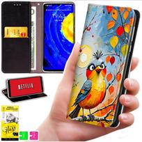 Etui Typu Portfel Do Motorola Moto G56 - Pokrowiec Bluemoon Nadruk + Szkło 9H