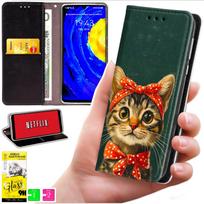 Etui Typu Portfel Do Motorola Moto G56 - Pokrowiec Bluemoon Nadruk + Szkło 9H