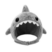 Funny Adjustable Cat Shark Headdress Warm Soft Cat Decorative Hat Cute Cartoon Cat Warm Hat Cosplay Party Pet Head Cover China Mainland
