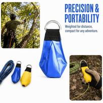 Stainless Steel Throwing Rope Sandbag PVC Oxford Arborist Throw Weight Bag  Tree Climbing mėlyna