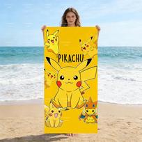 Pikachu Pokemono Paplūdimio Rankšluostis, Mielas Geltonas Kišeninis Monstras Greitai Džiūstantis Mikropluošto Rankšluostis Vaikams Suaugusiems Baseinui Kelionėms 40X60CM yellow