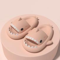 Eyriphy Men Shark Slippers Soft Sole Cute Women Shark Sandals  Outdoor Beach Shoes Open Toe Bathroom Slippers  Slides 36-37