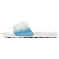Nike Victori One Spausdintos šlepetės-sandalai Tie-Dye Moteriški kedai Baltos, Ryškiai oranžinės, Safyrinės spalvos CN9676-101 36.5