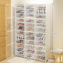 Large Shoe Cabinet Rack Waterproof Dust proof Shoes Stand Multi-layer Storage Organizer Free Standing Space
