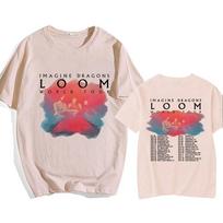 Imagine-Dragons Loom World Tour T-shirt Men/Women Short Sleeve Cotton Tee-shirt Summer Casual Hombre Aesthetic Graphic Print Tee S