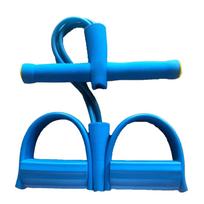 Pedal Resistance Band Multi Function Tension Rope Sit Up Pull Rope Sit Up Exercise Equipment for Home Travel Use Blue mėlyna
