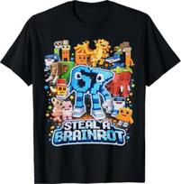 Six Seven 67 Steal a Brainrot Meme Funny Gifts 100% Cotton T-shirt Mens Tees Top 3XL