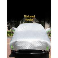 Oxford Cloth Universal Car Cover: Sun Protection, Heat Insulation, All-Season, Thickened Hail Protection. Silver 5-layer Oxford cloth