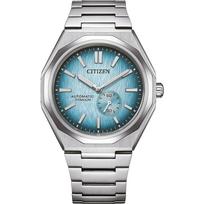 CITIZEN NK5020 Automatic Watch Zenshin 60 Super Titanium Titanium Link Strap and Sapphire Ice Modern Men's Crystal, Blue,