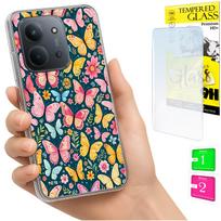 Etui Do Xiaomi Redmi 15C 5G 173Mm / Poco C85 Case Plecki Motyle + Szkło 9H