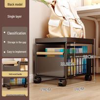 Wheeled Storage Rack & Bookshelf: Compact, Movable Cart for Home & Under-Desk Organization