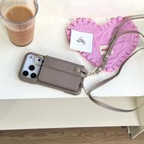 Wrist Strap Crossbody Ring Holder Magnetic Wallet Leather Case For iPhone 17 Pro Max 16 Plus 14 13 12 11 Long Lanyard Bag Cover iPhone 13 Pro chaki