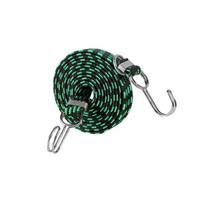 Multi-Purpose Elastic Bungee Cord with Hooks Green Black