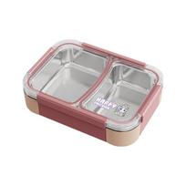 Customizable Stainless Steel Insulated Lunch Box with Water-Fillable Compartments for Students