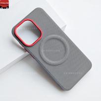 For Oneplus 15T Case Magnetic PU Fine Grained Leather Hard Silicone Back Cover For Oneplus 15T Stylish Shell Shockproof Bumper OnePlus 15T pilka spalva
