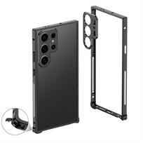 Aušinantis dėklas, skirtas Samsung Galaxy S25 Ultra, aliuminio lydinio metalinis rėmelis, vidutinio dydžio rėmelio telefono dėklas, skirtas Samsung S 25 Ultra 5G For Galaxy S25 Ultra juoda