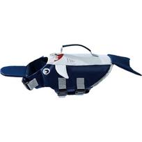 Summer Shark Dog Waterproof Life Jacket Adjustable High Floating Drowning Proof Beach Drifting Dog Swimsuit Vest Pet Supplies (Blue,S) mėlyna