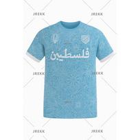 Fashion Palestine Flag Football Jersey For Men Summer Trend National Emblem 3D Printed T Shirts Loose Streetwear Sports Tees S