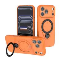 Luxury Magnet 360° Rotating Stand Armor Magnetic Phone Case for IPhone Air 17 16 Pro Max 16 Plus 16Pro 17Pro Protection Cover iPhone17 oranžinė
