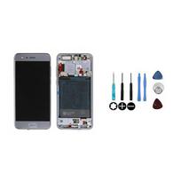 Original Ecran LCD & Vitre tactile Argent Assemblés Sur Châssis Et Batterie Pour Honor 9 STF-AL00 STF-AL10 STF-L09