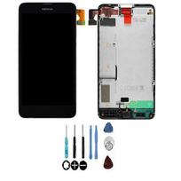 Écran LCD et vitre tactile assemblés sur châssis - NOKIA - Lumia 635 - Noir - Pièce de remplacement