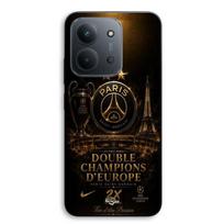 Case For Xiaomi Redmi 15C 5G PSG champions league 2 stars black and gold Maniacase juoda
