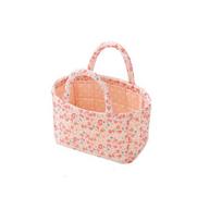 Large Capacity Laundry Storage Basket Folding Easy Carry Handles Dirty Clothes Basket Hand-held Floral Design