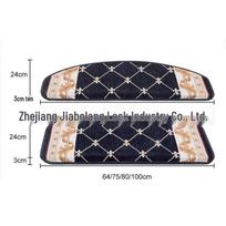 Jiabolong Non-Adhesive Spiral Stair Tread Mat - European & American Style for Duplex Villas & Living Rooms 24x64x3 cm
