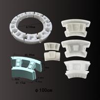 Round Concrete Block Brick Mould Smooth ABS Fence Garden Path Maker for Cement Decoration Outdoor Use Inner diameter 60cm