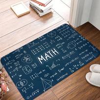 Matematikos simboliai Neslystantis Greitai džiūstantis Durų kilimėlis Cheminės fizikos formulės Dizainas Mokytojo studento dovana Vonios įėjimo kilimas 30X50CM