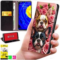 Etui Typu Portfel Do Motorola Edge 70 - Pokrowiec Bluemoon Nadruk + Szkło 9H